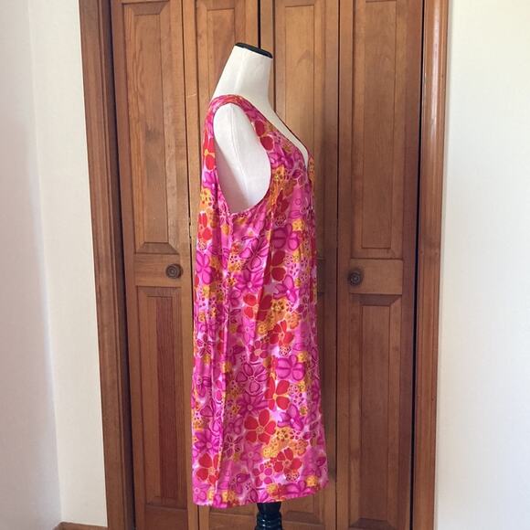 Expressions Bright Floral Sleeveless Dress, Size 22W - Picture 2 of 11